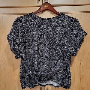 White and Black Poka Dot top
